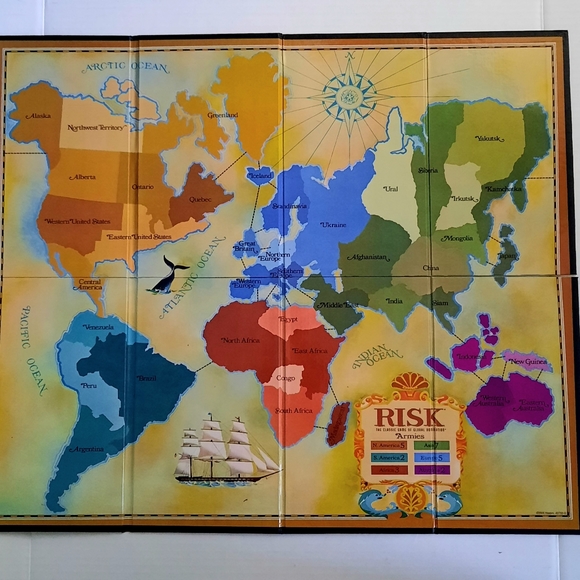 Risk Game Wood Box Global Domination, Wooden Book Shelf Box - Picture 8 of 13